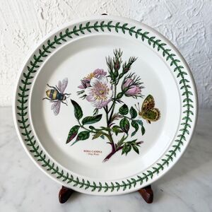 Portmeirion Botanic Garden Rosa Canina Dog Rose Salad Plate 8.5" Early Vintage